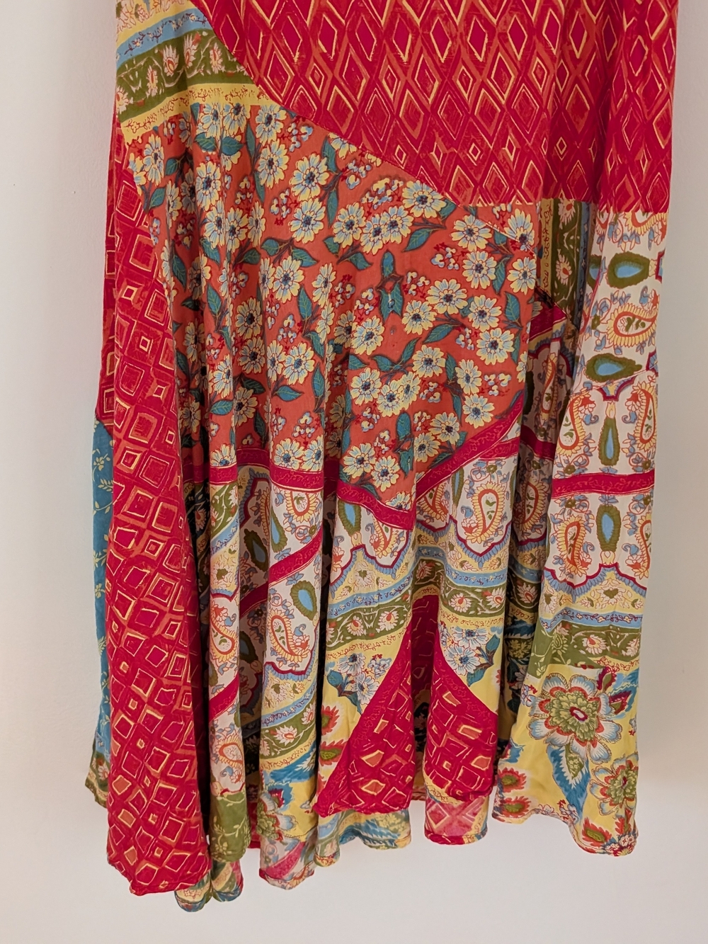 Lola P Multicolor Boho Patchwork Maxi Skirt - Picture 6 of 9